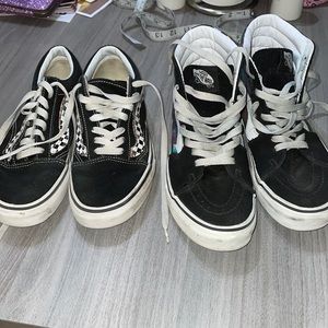 2 pair Vans shoes